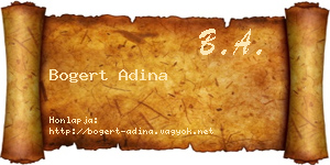 Bogert Adina névjegykártya